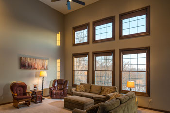Living Room Custom Window Treatments